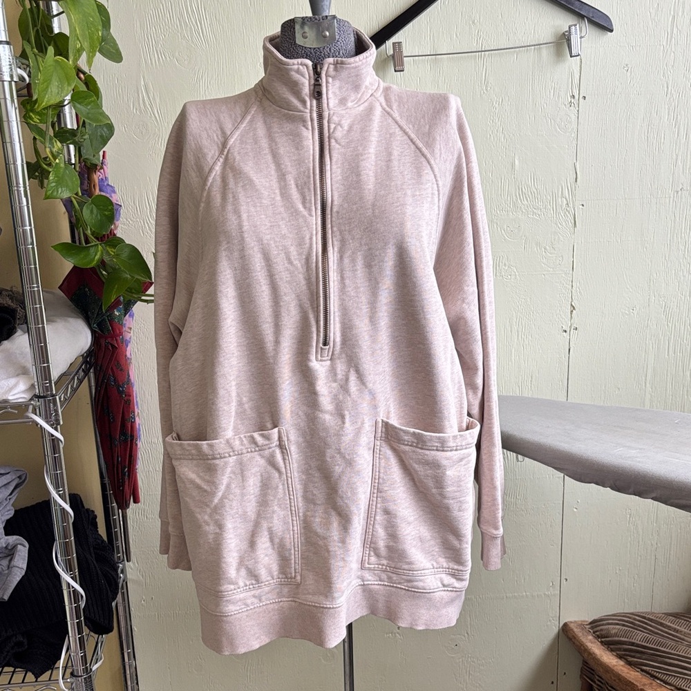 Ana + Zac Oatmeal Half Zip